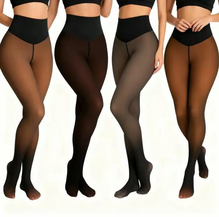 2026 NEW COMPRESSION BAND &ONE SEAM OPTION! THE ORIGINALMAGIC FLEECE LINED LEGGINGS -M TO 3XL - 3 SHADES-CLOSED FOOT -Fleece Tights Available in Plus Size andLight to Brown Fur Womenswear Basic