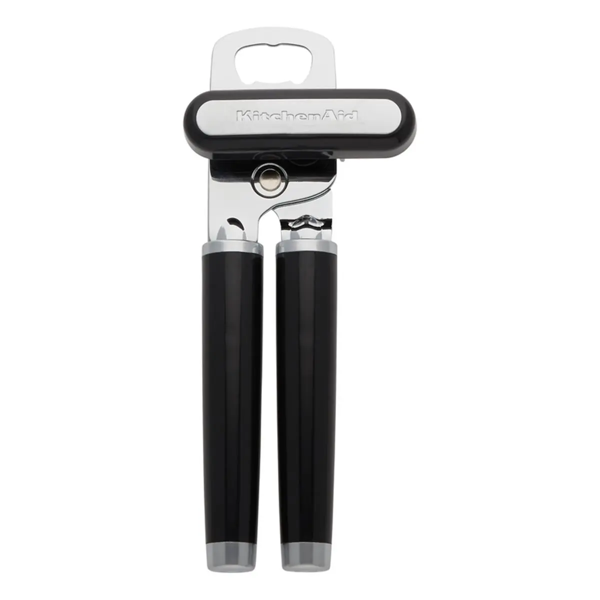 KitchenAid Manual Beverage Can & Bottle Opener - Black ABS, Stainless Steel Kitchen Utensil, ADA Compliant Kitchen Gadget, Kitchen Gadgets