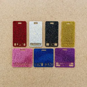 Glitter Badge Buddy - Customizable Design with Glitter Finish and Various Colors Available