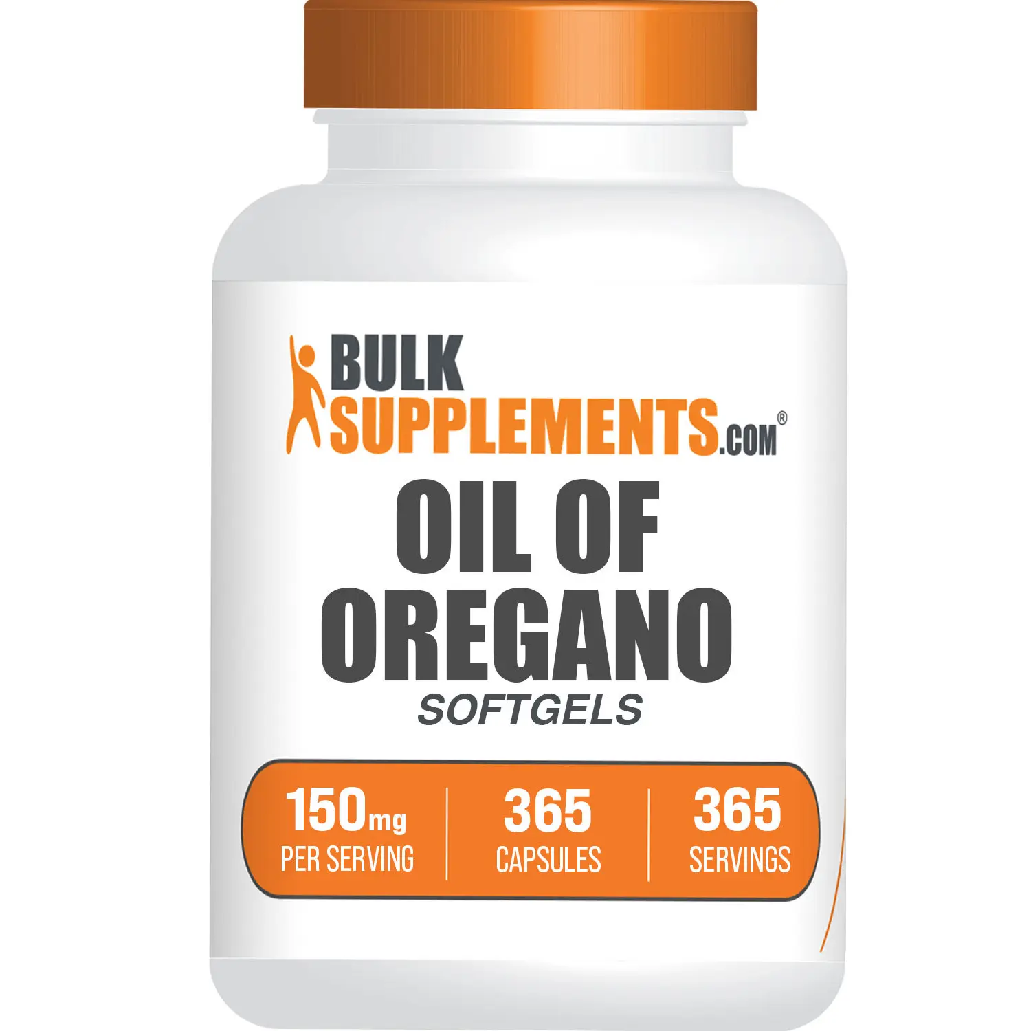 BulkSupplements Oil of Oregano Softgels - 150mg per Serving, 365 Count - Natural Anti-Inflammatory, Skin Care Support