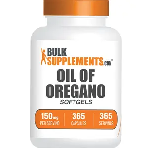 BulkSupplements - Oil of Oregano Softgels - Anti-Inflammatory - Healthy Skin - 365 Softgels - 150mg per Serving