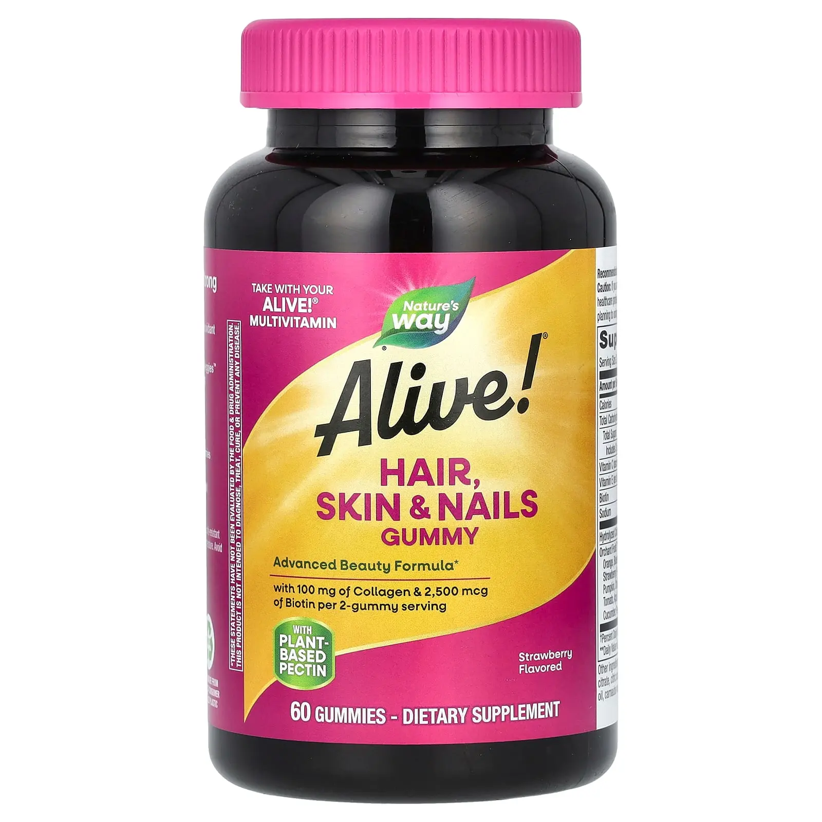 Nature's Way Alive!® Hair, Skin & Nails Gummies, Strawberry, 60 Gummies Nature's Way Alive!® Hair, Skin & Nails Gummies, Strawberry, 60 Gummies