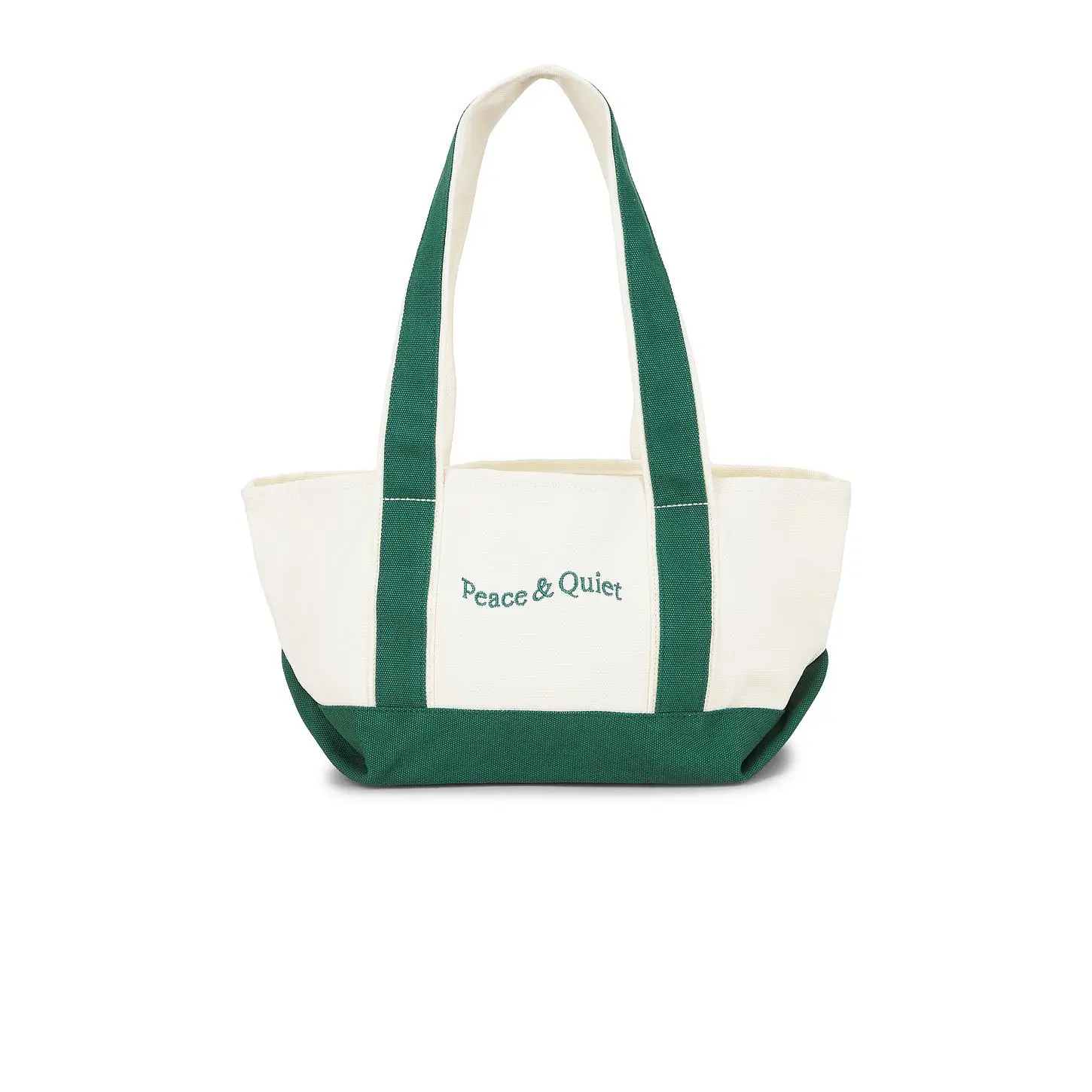 Museum of Peace and Quiet Mini Wordmark Small Boat Tote in Forest