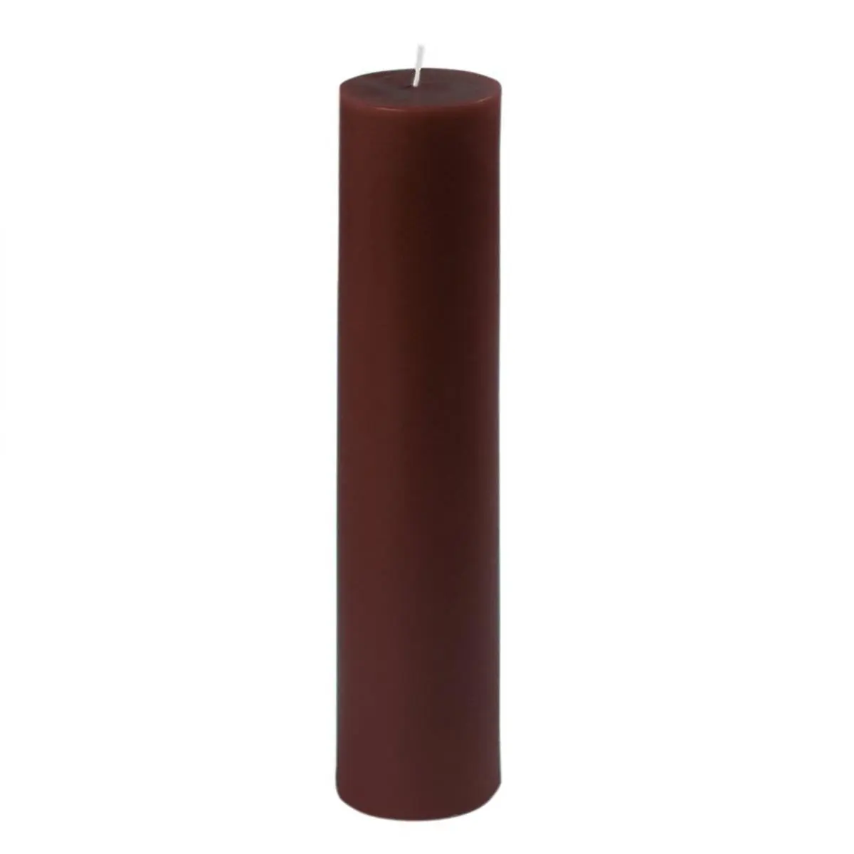 2-Pack 9 in. Brown Hand-Poured Pillar Candle, Home Decor Accent, Ideal Gift for Housewarming