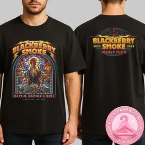 Blackberry Smoke Rattle Ramble And Roll World Tour 2025 2026 Inspired Double Sided Graphic Shirt Unisex T-Shirt Sweatshirt Hoodie GEN