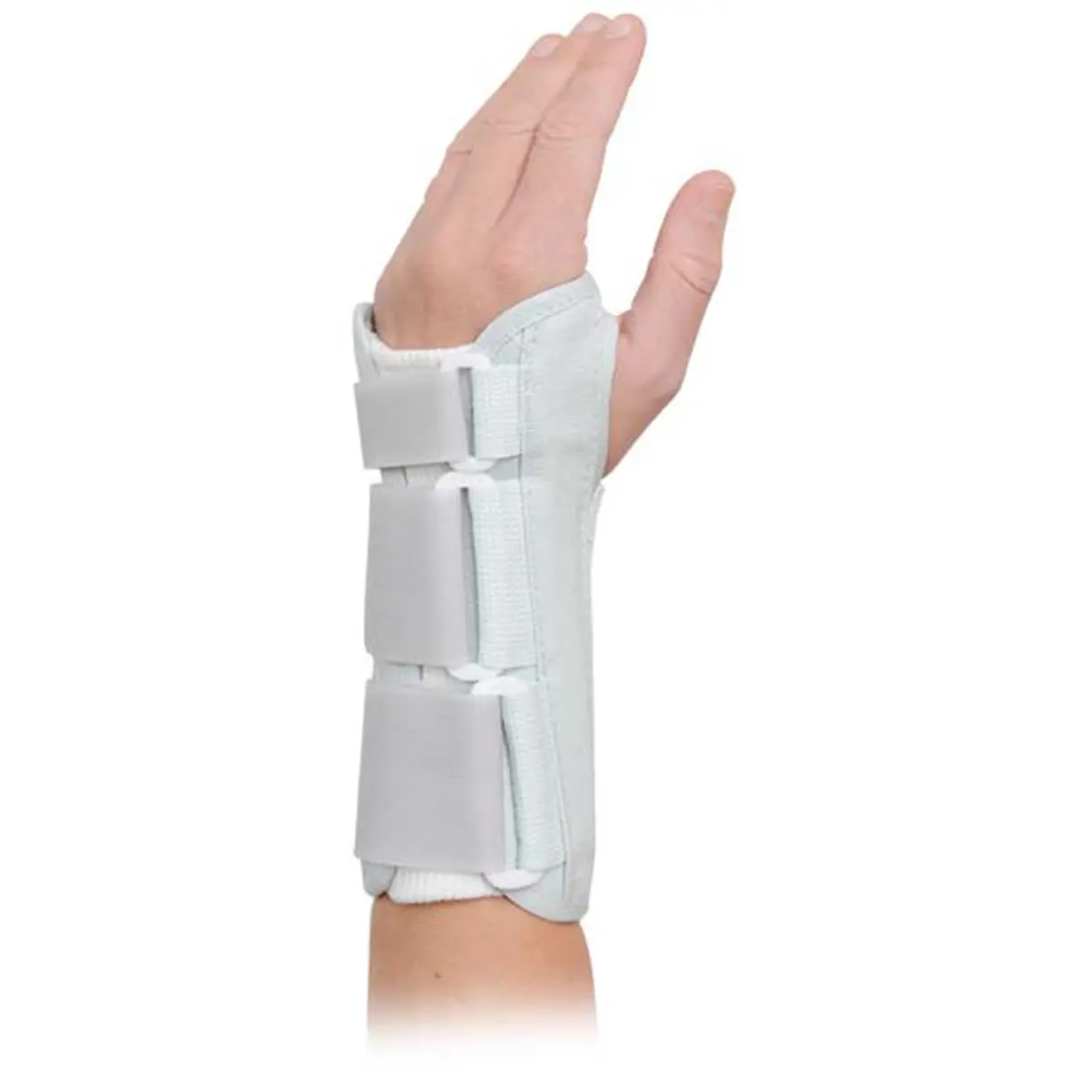 125-R Deluxe Lycra-Lined Right Wrist Brace for Adults - Carpal Tunnel Syndrome, Post Cast Healing, Prop 65 Safe, Tie-Closure, Medium