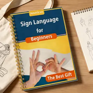 American Sign Language Beginner Guide, Portable Flashcard Set with Alphabet & Month Hand Gestures, Best Gift for Students Teachers Beginners