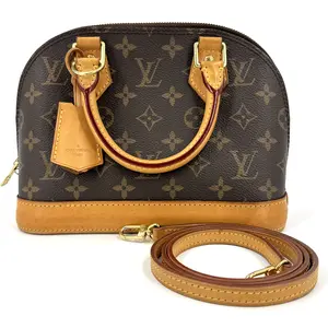 Pre-owned Louis Vuitton leather Shoulder Bags Alma BBcloth handbag BF0084