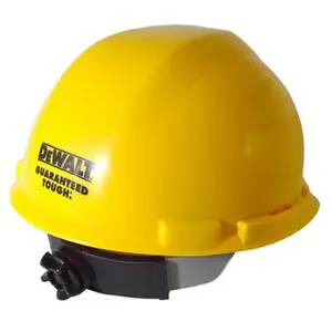 212 MAIN Safety Yellow Hard Hat - Radians DPG11-Y Model, Ratchet Suspension, Impact Ridges, Adjustable Fit