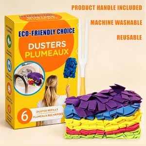Lydia's Deal Duster Refills for Swiffer Electrostatic Dust Removal Brush Multisurface 360° Larger Size with 4X Microfibers Unscented Disposable Machine Washable Reusable 6 Packs - Cleaning, Home Cleaning Products