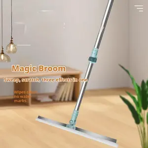 Silicone Floor Squeegee, Telescopic Water Scraper for Home Use, Ideal for Tiles Glass and Bathroom Cleaning, Multipurpose Cleaning Tool
