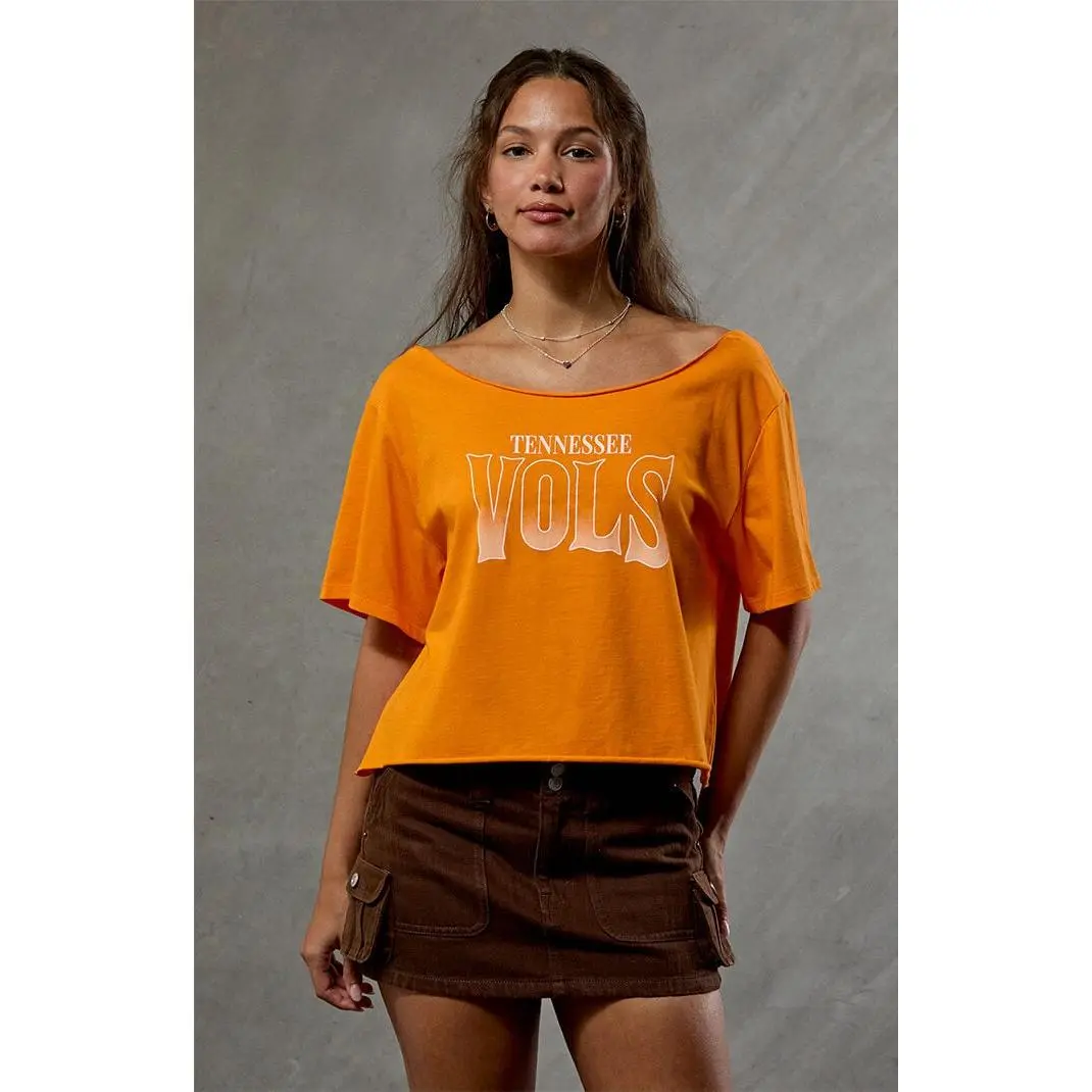 WILD COLLECTIVE Women's Tennessee Volunteers Off-The-Shoulder Oversized T-Shirt
