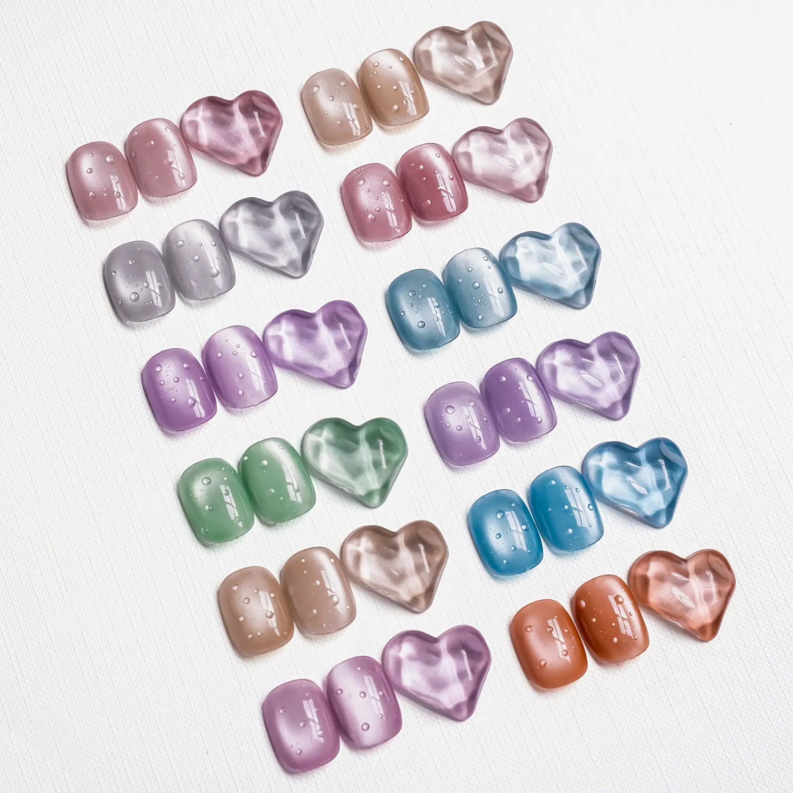 Gelikeec Premium Velvet Gemstone Cat Eye Kit | 12Colors & Pro Magnet Included |HEMA &TPO-Free