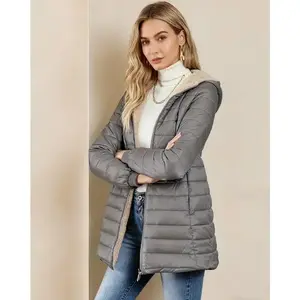 Women's Stylish Short - Length Puffer Coat, Warm Cotton - Padded Jacket with Sherpa - Lined Hood for Trendy Winter Looks puffer  jacket new jacket