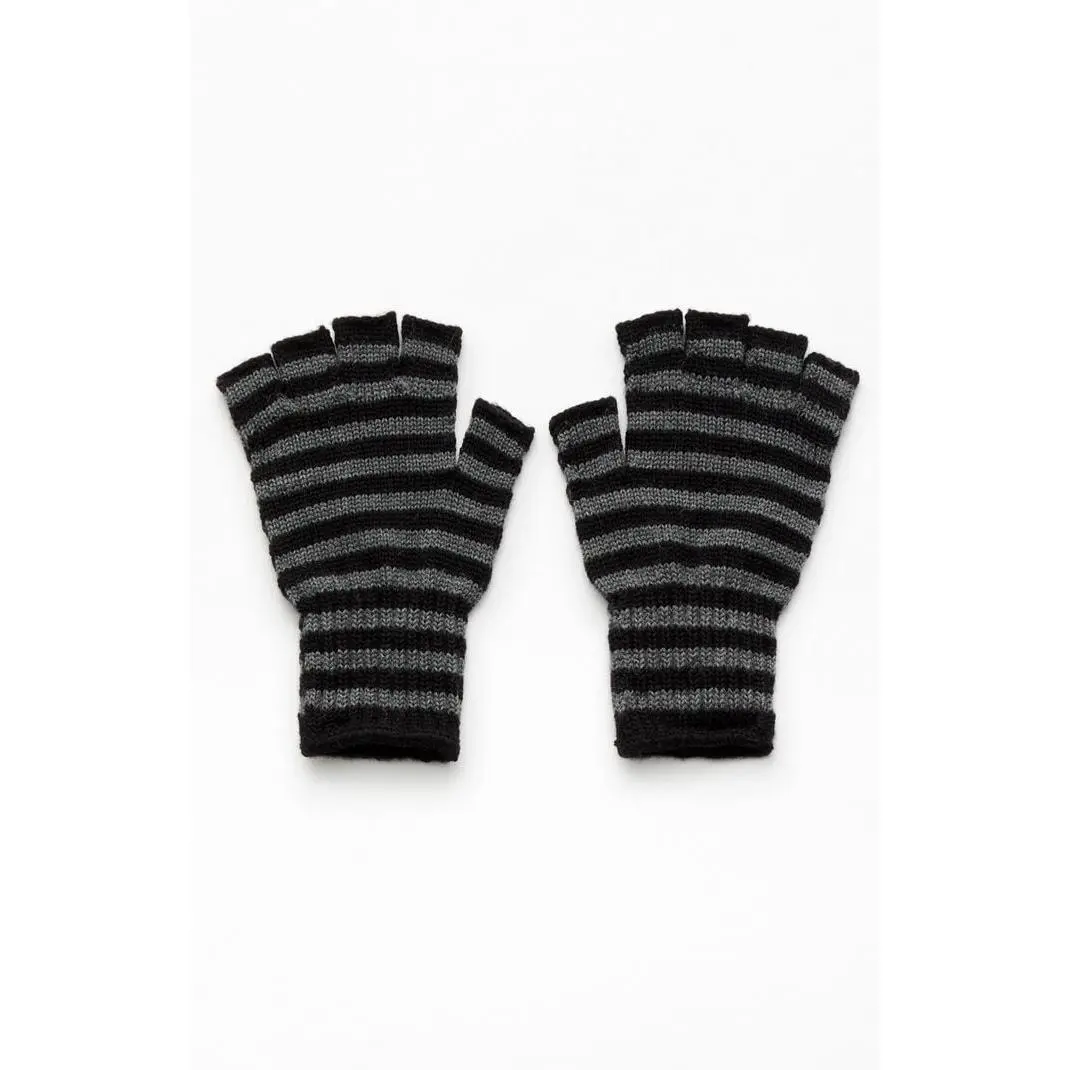 John Galt Women's Striped Fingerless Gloves John Galt Women's Striped Fingerless Gloves