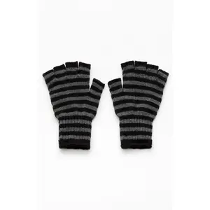 John Galt Women's Striped Fingerless Gloves