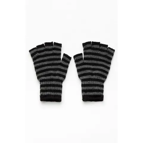 John Galt Women's Striped Fingerless Gloves