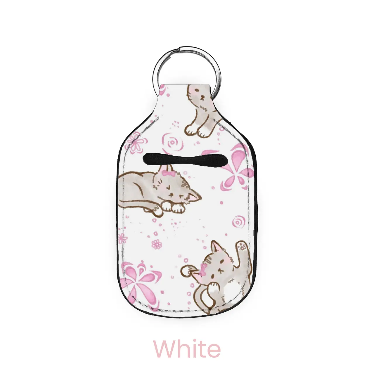 abbyrose Kitty Kat Hand Sanitizer Holder White