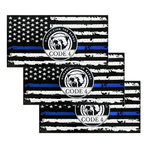 Car Sticker, American Flag Thin Blue Line Decal, Universal Car Sticker for Cars, Trucks, Window, Laptops, Car Exterior Accessories