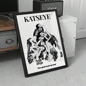 1pc Frameless KATSEYE Art Print Global Girl Group Poster Bedroom Decor Canvas Wall Art Modern Music Poster For Living Room Bedroom Dorm Room Decor Poster Funky Posters Room Decor Bedroom Prints For Wall Kpop Girl Group Poster Global Music Art Fan Merch