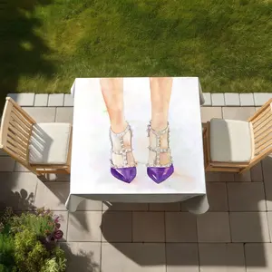 Begin Home Decor C1TC58588EEEJX 58 x 58 in. Purple Studded High Heels - Stylish Footwear for Any Occasion