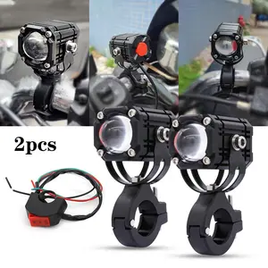 Universal 30W LED Motorcycle Spotlights, 360° Adjustable Bracket, Multi-Mode Fog Lights for Motorbike, ATV, UTV, Truck, Off-Road Vehicles