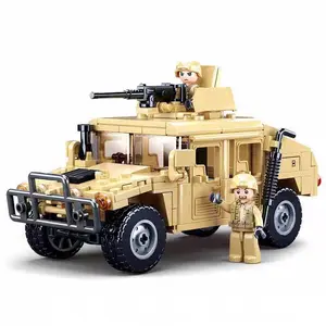265PCS Hummer H2 Assault Vehicle Model Kit, Wwii Military Series, Includes Soldiers, DIY Toy, Holiday Gift, Suitable for Children Boys