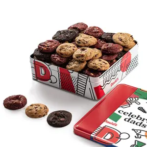 David's Cookies Father's Day Mini Cookies Gift Tin - 1.7lbs Fresh-Baked Gourmet Assorted Mini Cookies | Classic Flavors from Traditional Recipes | Bakery Dessert Gift for Dad, Grandpa, Husband, Him