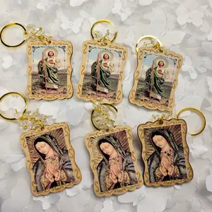 Our Lady of Guadalupe or Saint Jude 12 Pieces Religious Key Chain with Elegant Design and Versatile Use