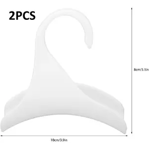 2pcs White Rugged Bag Hanger Hook - Pursehook Organizer for Wardrobe Closet Rods, Dressing Room Storage
