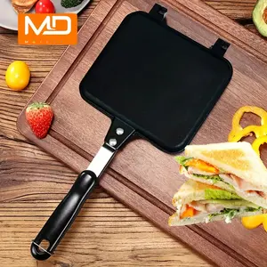 MOREDOR Non-Stick Sandwich Maker - Double-Sided Grilled Cheese & Omelette Pan Griddle Cookware 1Pc