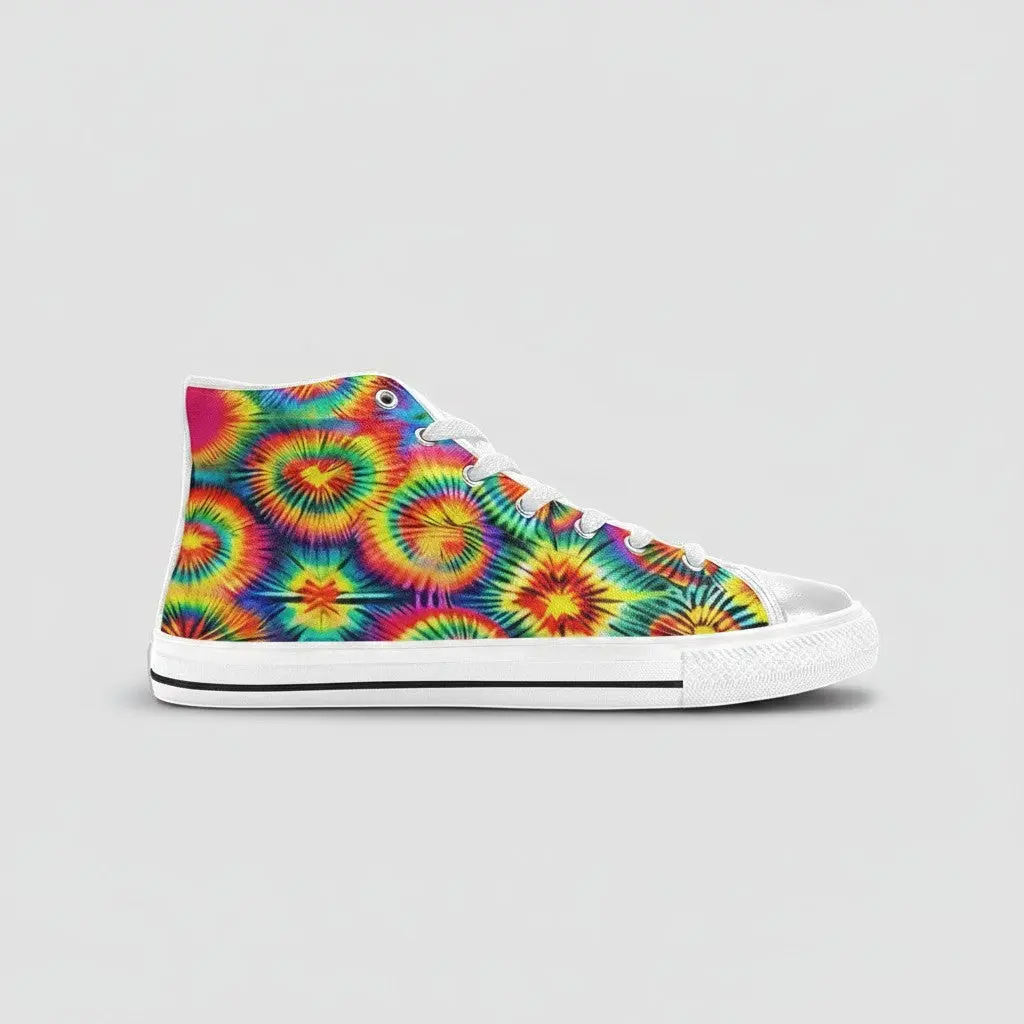 MEN'S Rainbow Tie Dye Custom Shoes (II) | Freaky Shoes®