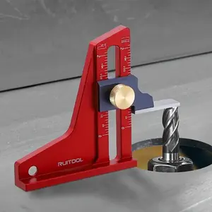 Dual Scales Aluminum Alloy Vernier Caliper, Woodworking Setup Depth Measuring Gauge, Precision Adjustable Height Gauge for Blade & Drill Bit Setting Table Saw & Router TableGift