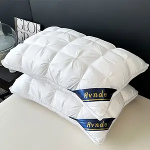 2pcs Luxury 5-Star Hotel Quality Pillows, Deep Sleep Neck Support, Non-Collapse High Pillow Core for All Seasons, Hypoallergenic Polyester Cover, Modern Pillow Design | Soft Texture Finish, Pillows for Sleeping, Cooling Pillows, Neck Pillow, Gift