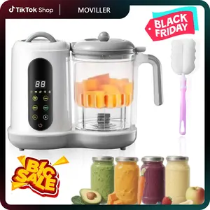 Baby Food Maker with Steam Basket, One Step Baby Food Processor Steamer Puree Blender, Auto Cooking& Grinding,Baby Food Puree Maker with Self Cleans