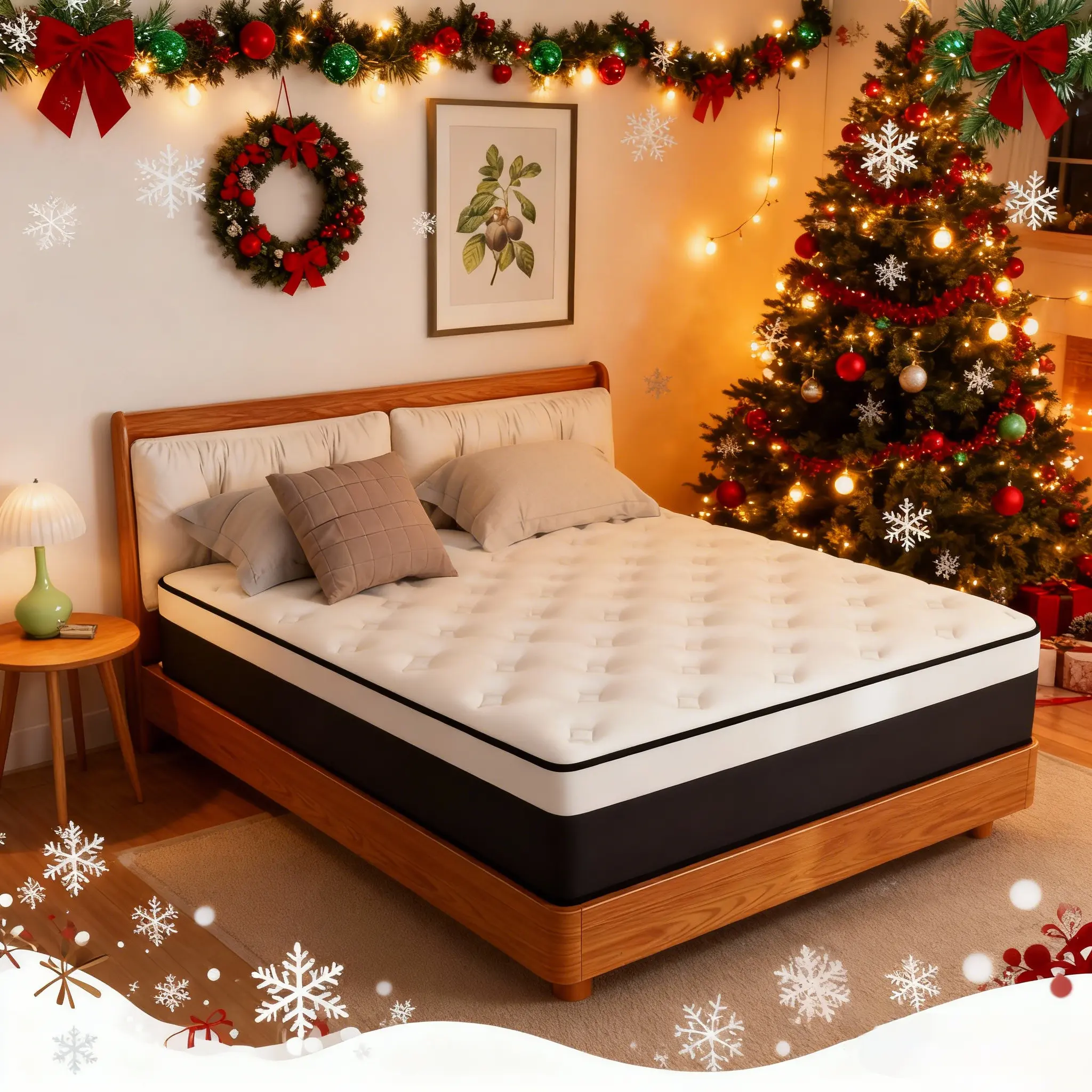 TikTok Shop Black Friday 10,12,14 Inch Queen Mattress King, Twin, Full Mattress, Equipped with Individually Wrapped Pocket Springs in a Box., Memory Foam Mattresses, Breathable