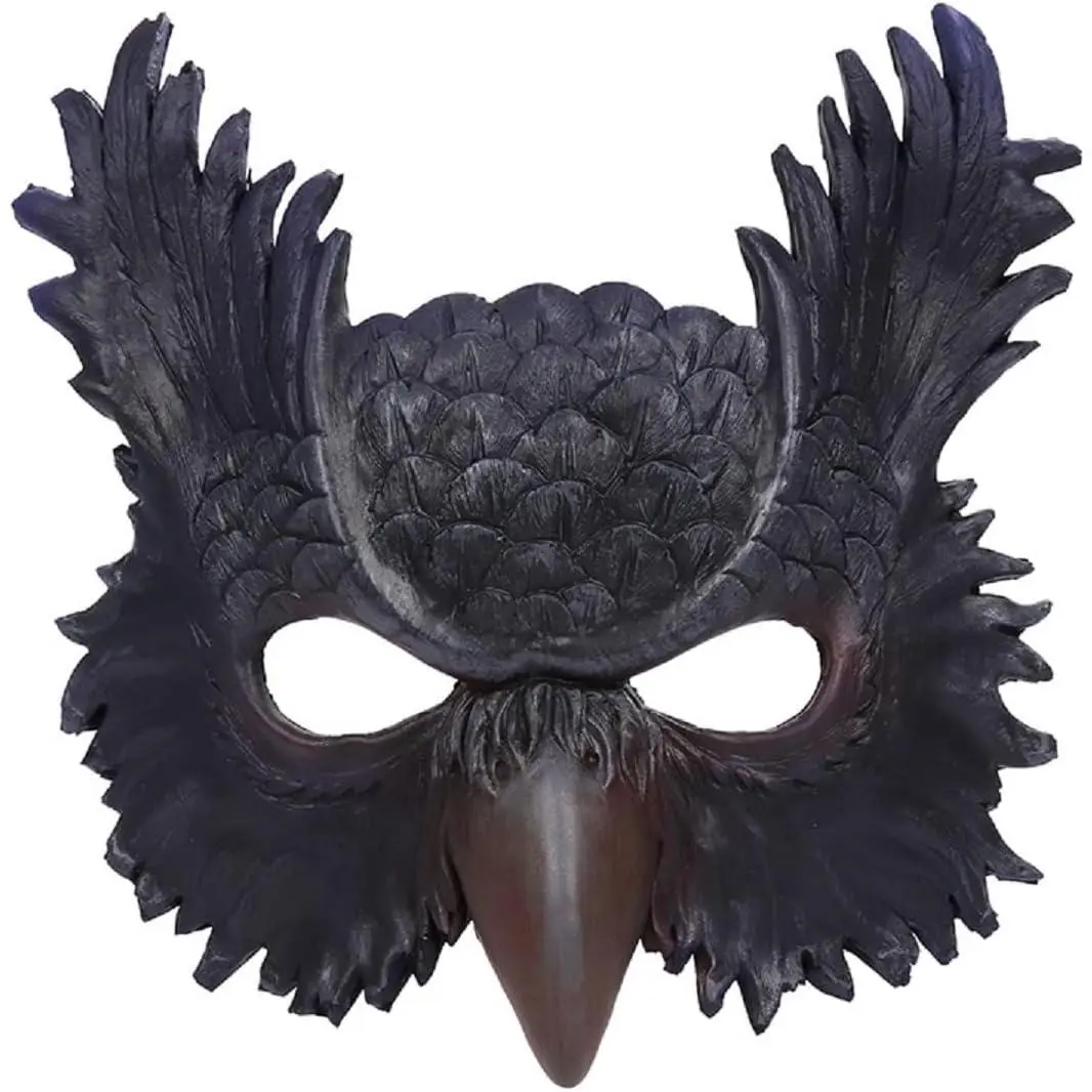 Owl mask halloween masquerade foam mask bird animal half face mask for cosplay costume
