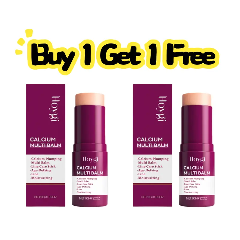 2PCS Calcium Intense Volume Balm – Hydrating & Firming Multi-Balm, Anti-Wrinkle & Glow, Smooths Fine Lines, Lifts Sagging Skin, Pore Corrector, Lightweight Crepe Stick, Makeup Base for Eyes Neck Face, Women's Skincare, [HOYGI]