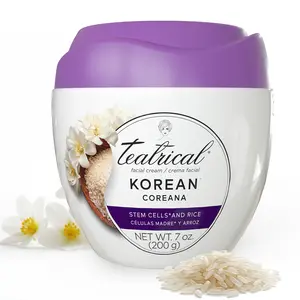 Teatrical Korean Facial Cream with Rice & Stem Cell Extracts – Hydrating Face Moisturizer, Paraben-Free, Non-Greasy, 7 oz