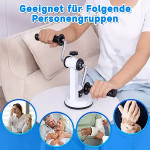 Adjustable Arm & Shoulder Trainer Bike for Seniors - Portable Physical Therapy Equipment with Strong Suction Resistance - No Power Needed - Home Gym for Elderly Adults - Upper Limb Exercise - Sturdy Frame Design Secure Strap Attachment - Elderly-Frie