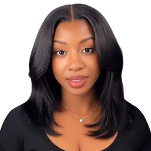 SuperNova Chic Layered Light Yaki Straight Wig | Natural Black, 5x7 Lace, Glueless & Ready to Go #SummerVibes