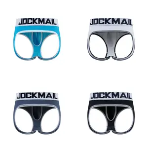 1PCS/2PCS JOCKMAIL Men's Triangle Underwear Men's Modal Low Waist Underwear - Breathable Support, Antibacterial (Grey/Black/Blue/White)