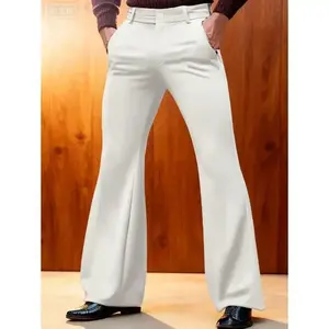 70s Disco Pants for Men,Mens Bell Bottom Jeans Pants,Slim Fit Retro Flared Trousers Vintage Denim Pants Jeans for Menwomen's clothing