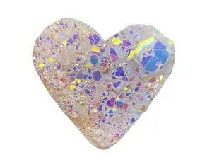 Angel Aura Shiny Heart Crystals Cluster Meditation Decor