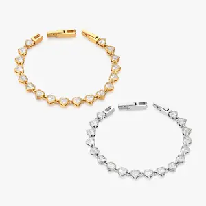 Lucy Heart Gem Tennis Bracelet