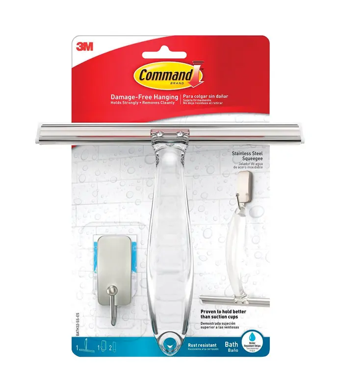 212 MAIN Small Adhesive Strips Hook, Plastic, 7.9 in, 0.5 oz, Smooth Bathroom Hook (Model 5000488), Bathroom Hooks