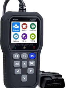 YM319 OBD2 Car Diagnostic Scanner Tool, 2.4-Inch Full-View Color Screen Code Reader with Live Data Graph, System Test, Compatible with 1996+ Vehicles