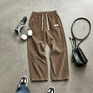 Men’s corduroy casual pants, loose straight cut, versatile new arrival for spring, summer, and autumn
