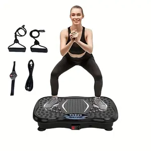 Electromagnetic Massage Vibration Plate Exercise Equipment - Portable Storage, Adjustable Speed, 330 lbs Weight Capacity, Noise Lower Than 50 Decibels - Suitable for Home Fitness for Women/Men - 10 Minutes = 30 Minutes Swimming Exercise Equipment