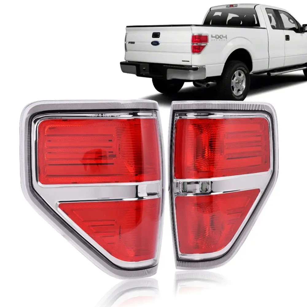 G-PLUS Car Lighting Accessories, Rear Tail Light Assemblies with Brake & Reverse Functions, Left & Right Set Fit For 2009-2014 Ford F-150 Pickup,car accessories